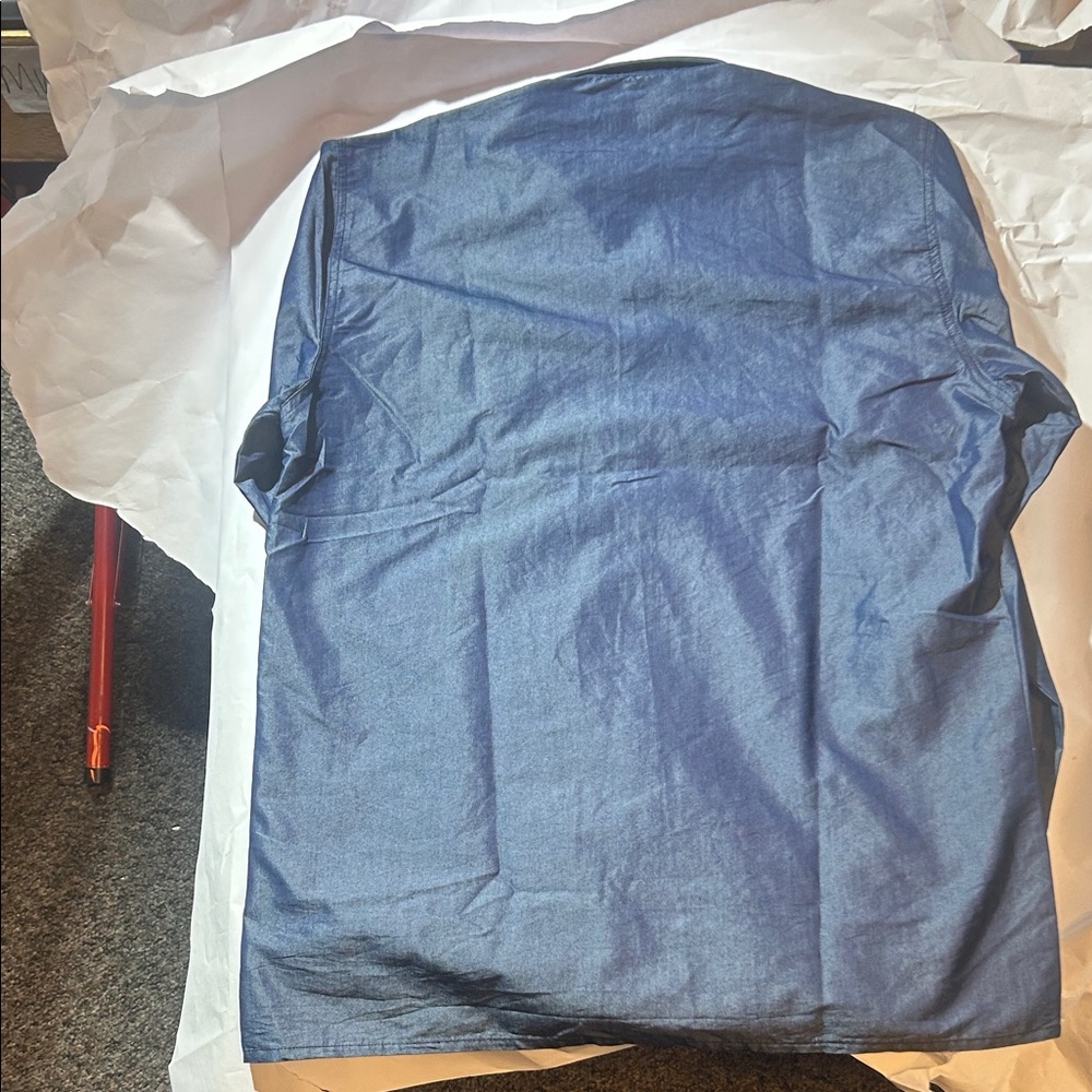 Chef Works Urban Collection Denim Blue Button Down Shirt - Picture 5 of 5